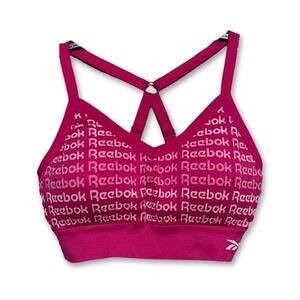 Reebok Sports Bra Workout Wire Free Design Adjustable Straps Pink Women's L NWOT